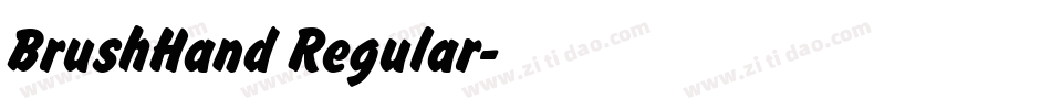 BrushHand Regular字体转换